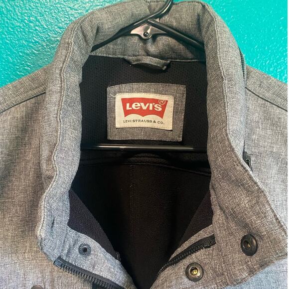Levi’s Heather Gray Men's Hidden Hood Trucker Jacket XXL - Picture 2 of 8
